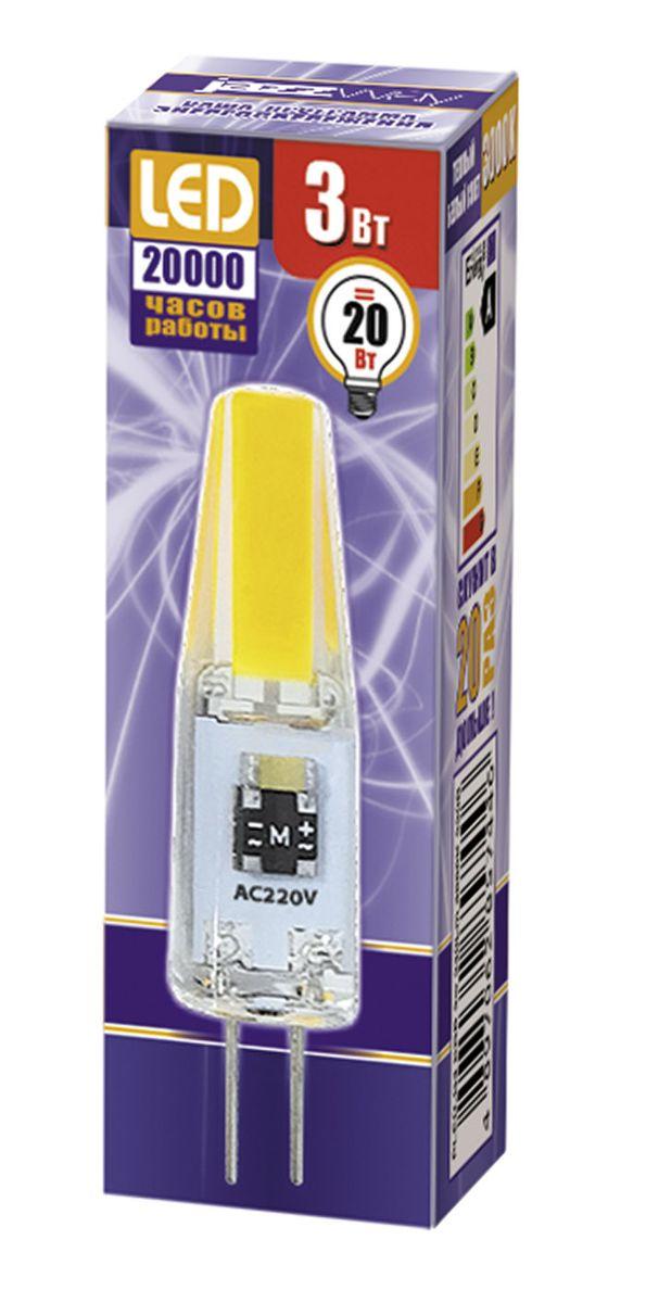 лампа светодиодная jazzway g4 3w 3000k прозрачная 2857446