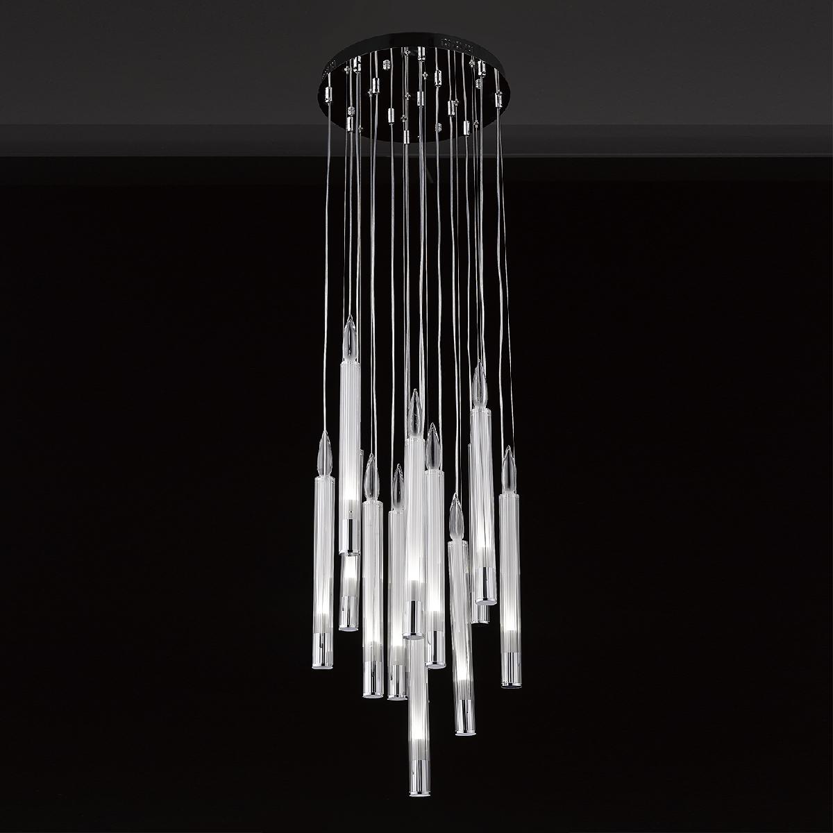 подвесной светильник delight collection candle p68094-13 chrome