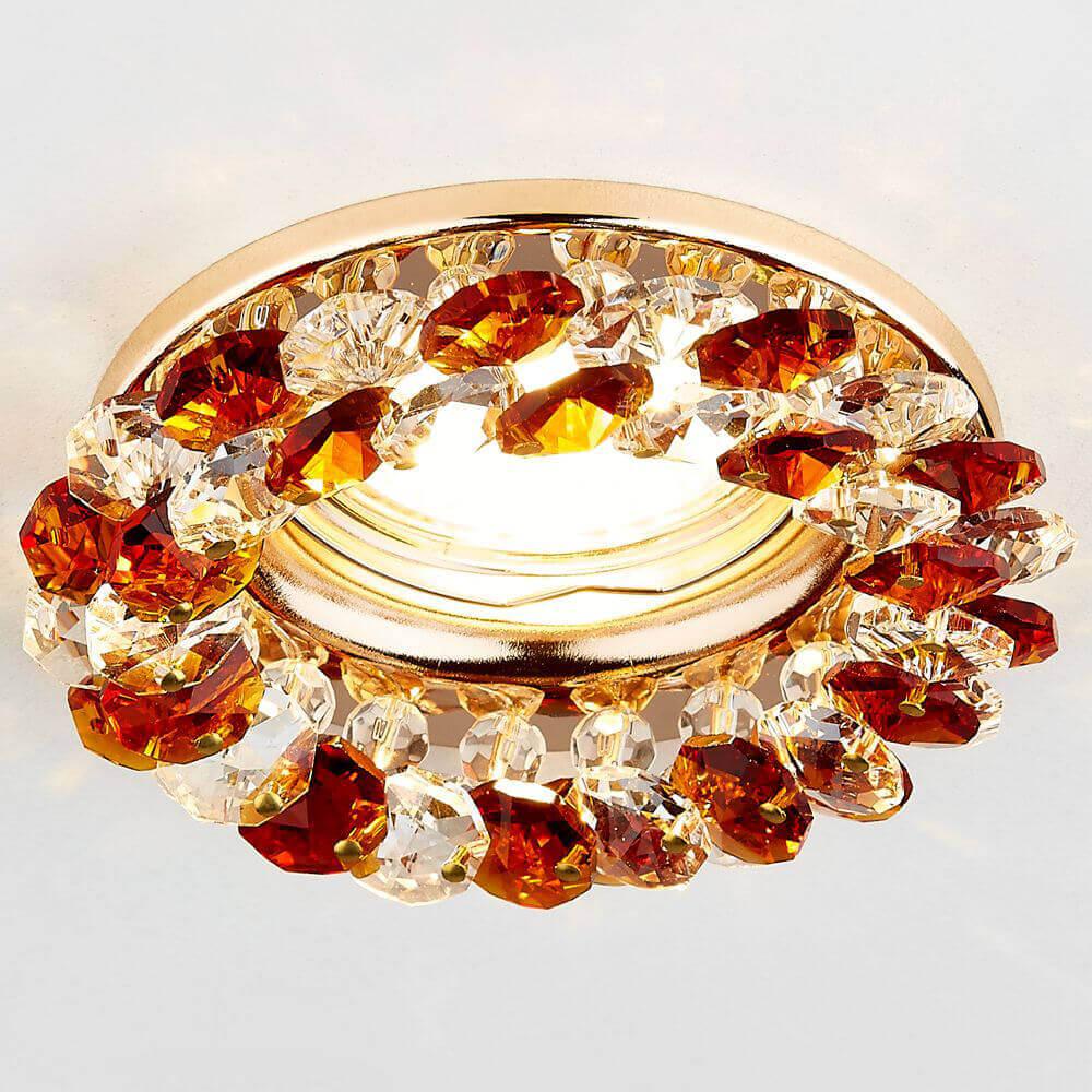 встраиваемый светильник ambrella light crystal k206 pi/g