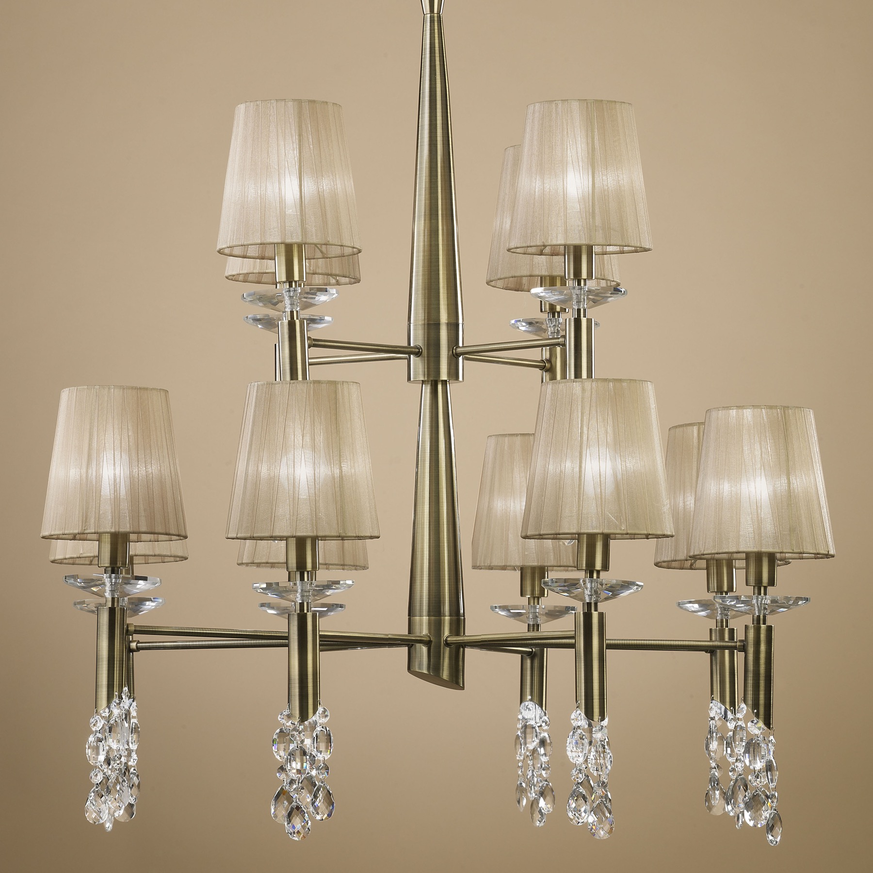 подвесная люстра mantra tiffany bronze 3870