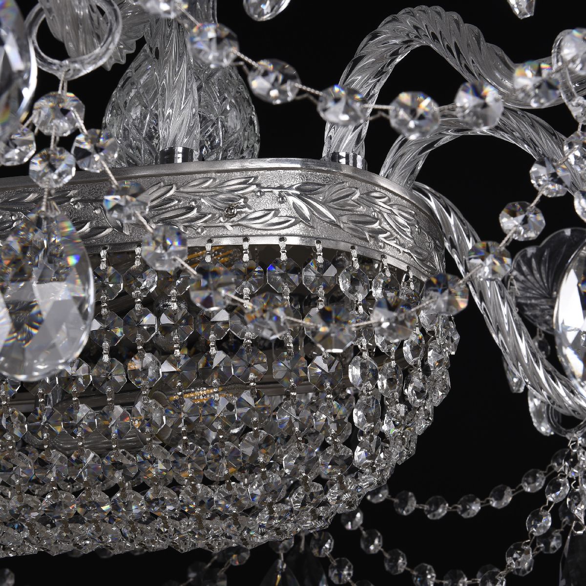 подвесная люстра bohemia ivele crystal 1453/18/195/1500 ni
