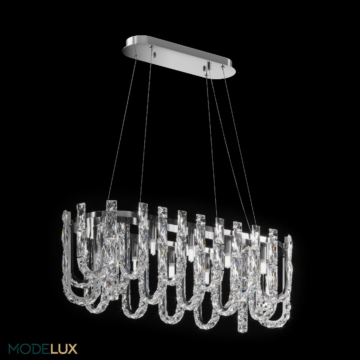 подвесная люстра modelux ml.6621.12 cr