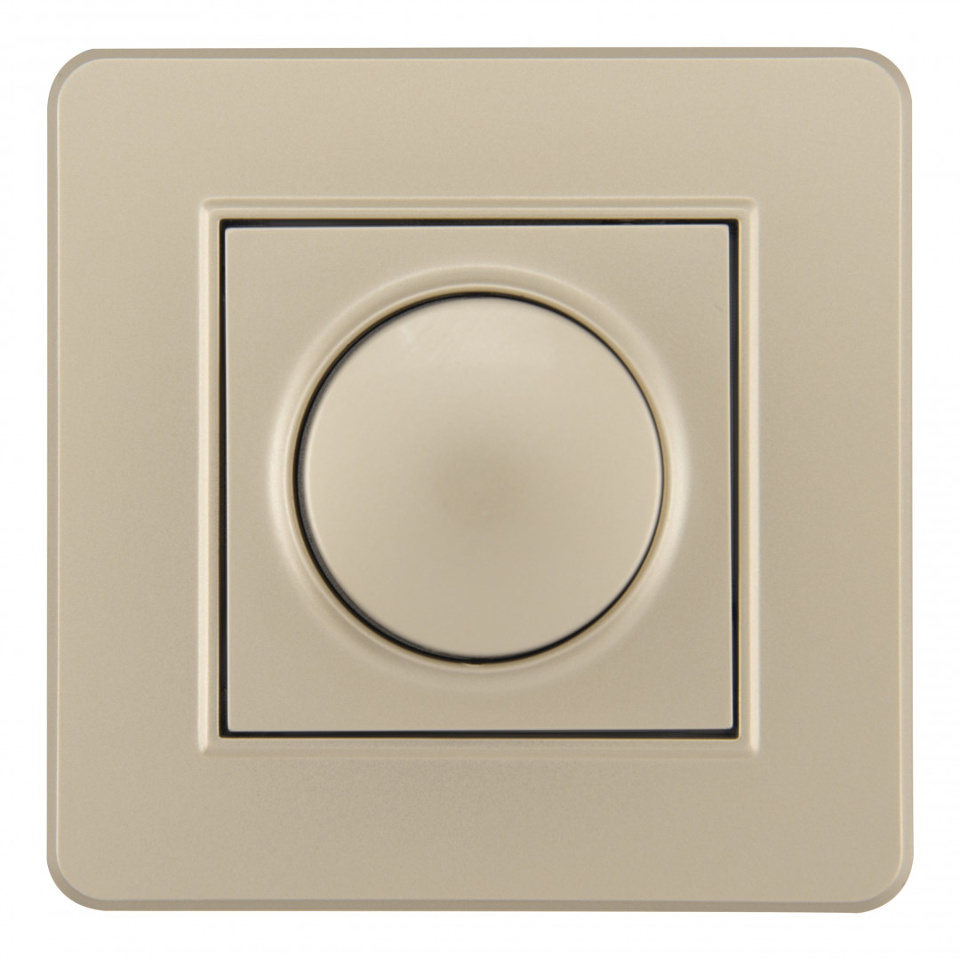 диммер с рамкой arte milano set16-1-48-1 shampan