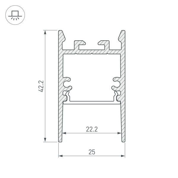 профиль arlight sl-comfort-2542-2000 anod 031727