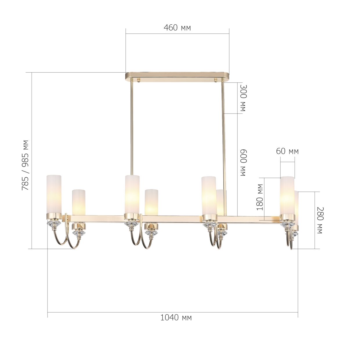 подвесная люстра st luce элегра sl1402.263.08