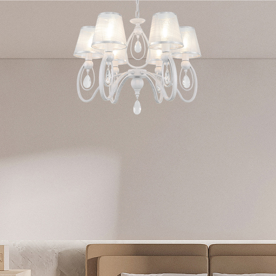 подвесная люстра arte milano 347203/6 wt+sl
