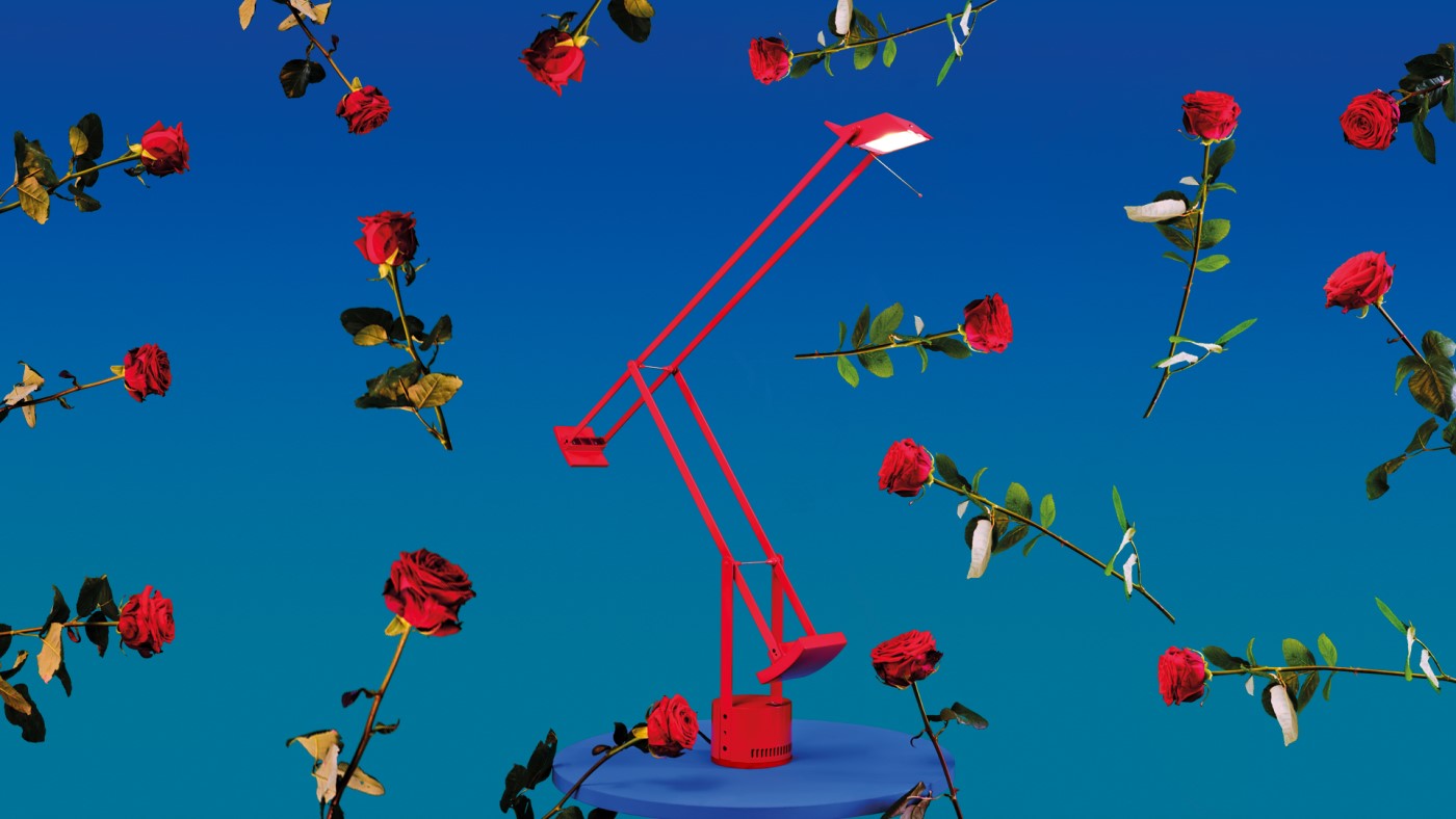 настольная лампа tizio red artemide