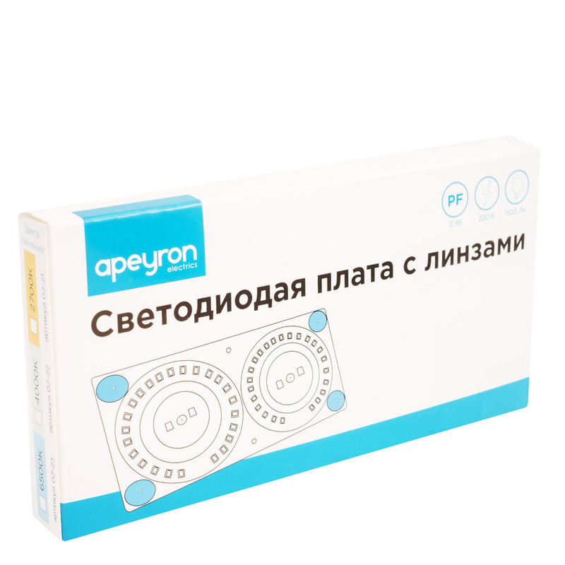 светодиодная плата apeyron 220в 2835 24вт 2700к ip20 02-21