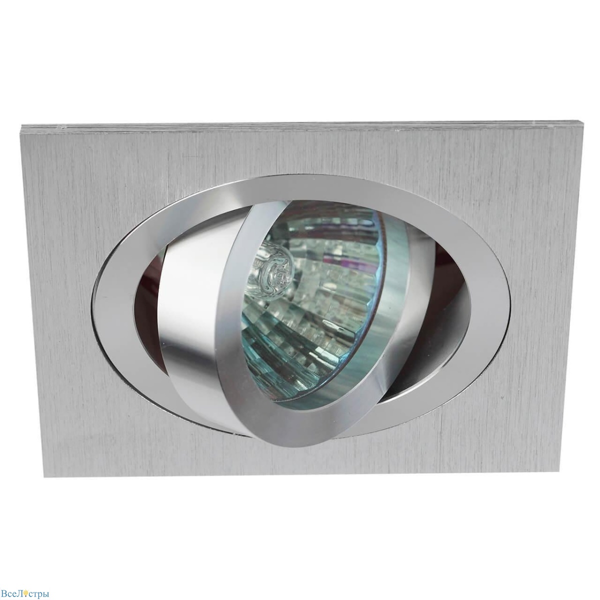 встраиваемый светильник эра алюминиевый kl57а sl б0017258