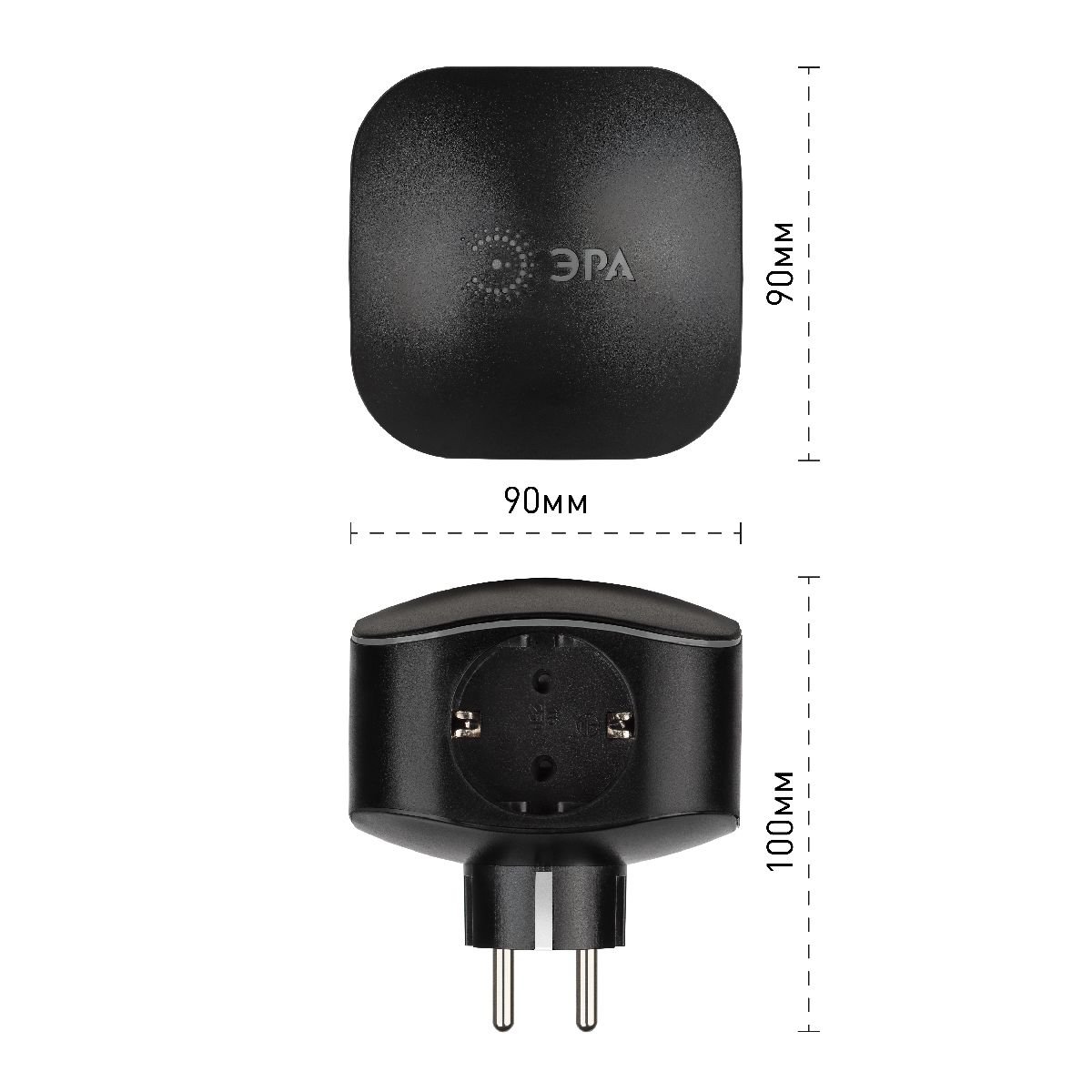 разветвитель электрический эра sp-3e-usb-black б0046364