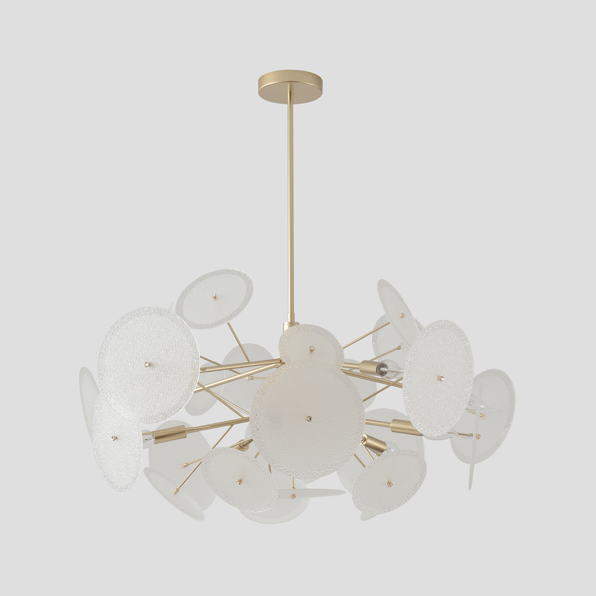 люстра на штанге crystal lux dandelion sp10 gold