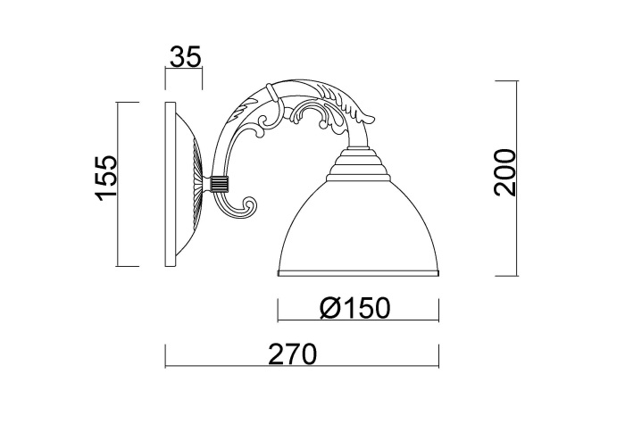 бра myfar anais mr2740-1w