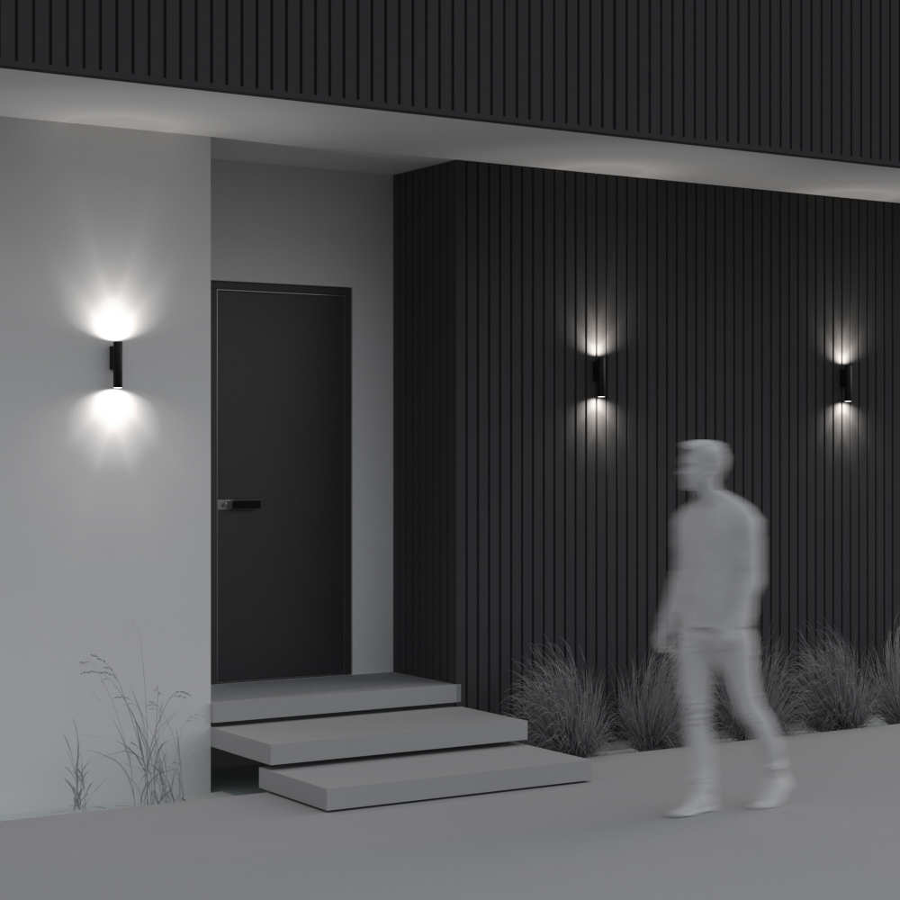 уличный настенный светильник maytoni tube o508wl-l6b3k