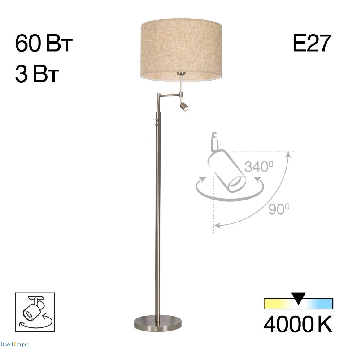 торшер citilux duplet cl801021