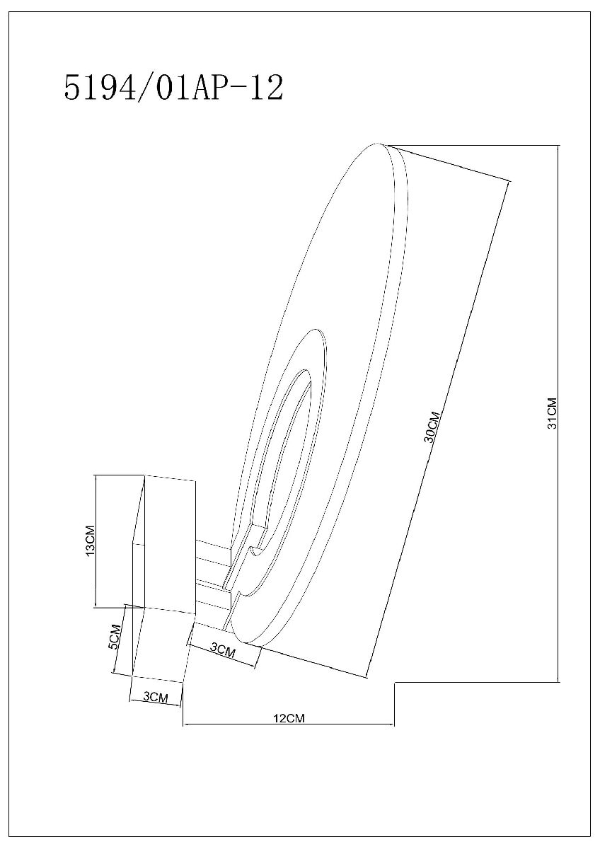 бра divinare bilancia 5194/01 ap-12