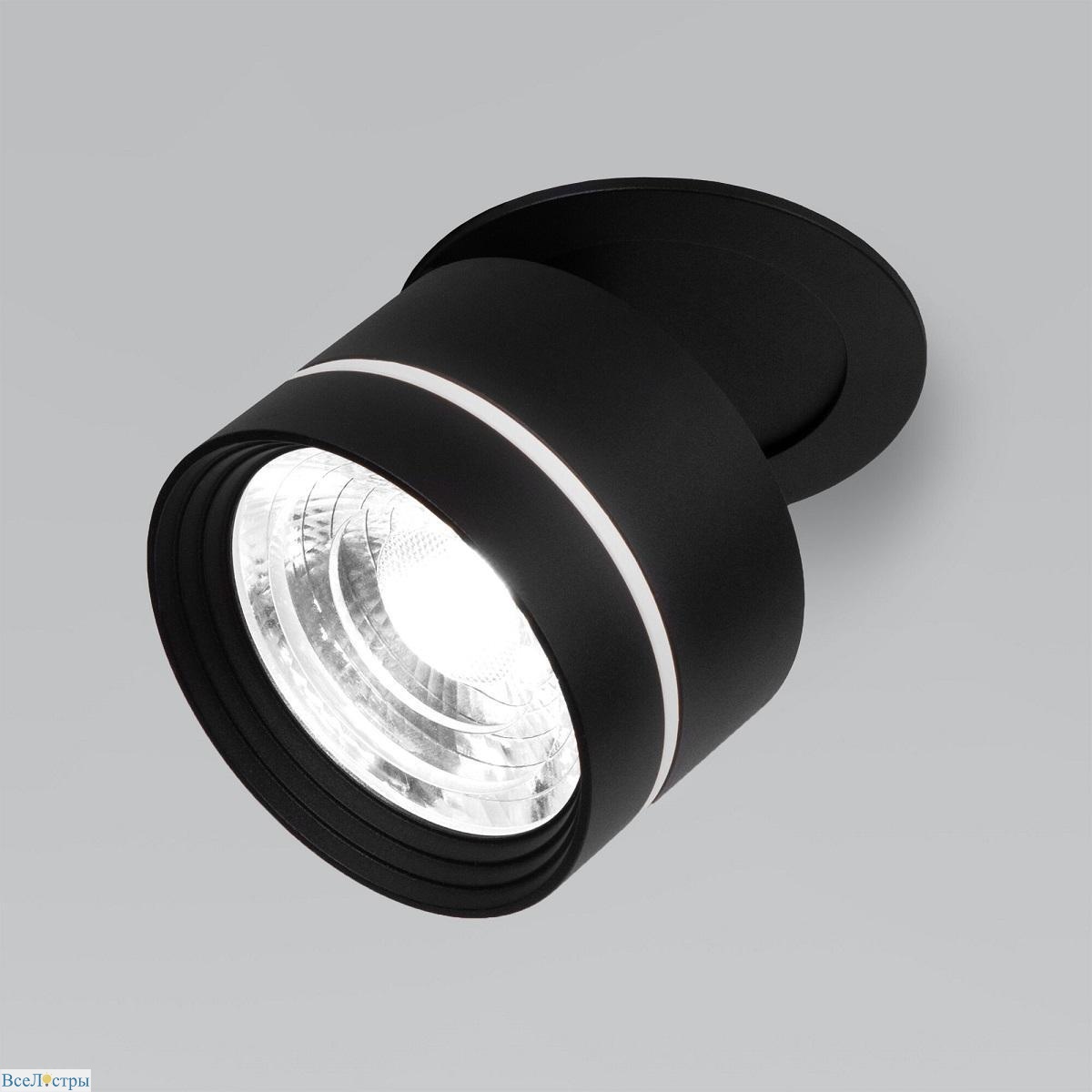 встраиваемый светодиодный светильник elektrostandard stark 25035/led 8w 4200k чёрный a062932