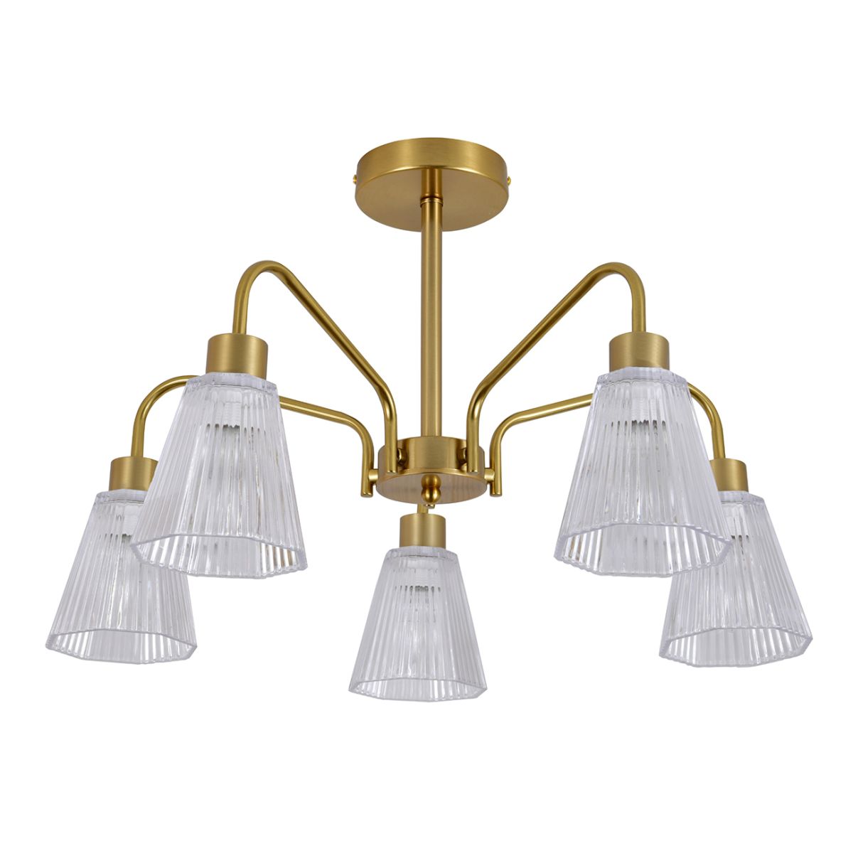 люстра на штанге escada berzelia 150001/5r copper es0000028