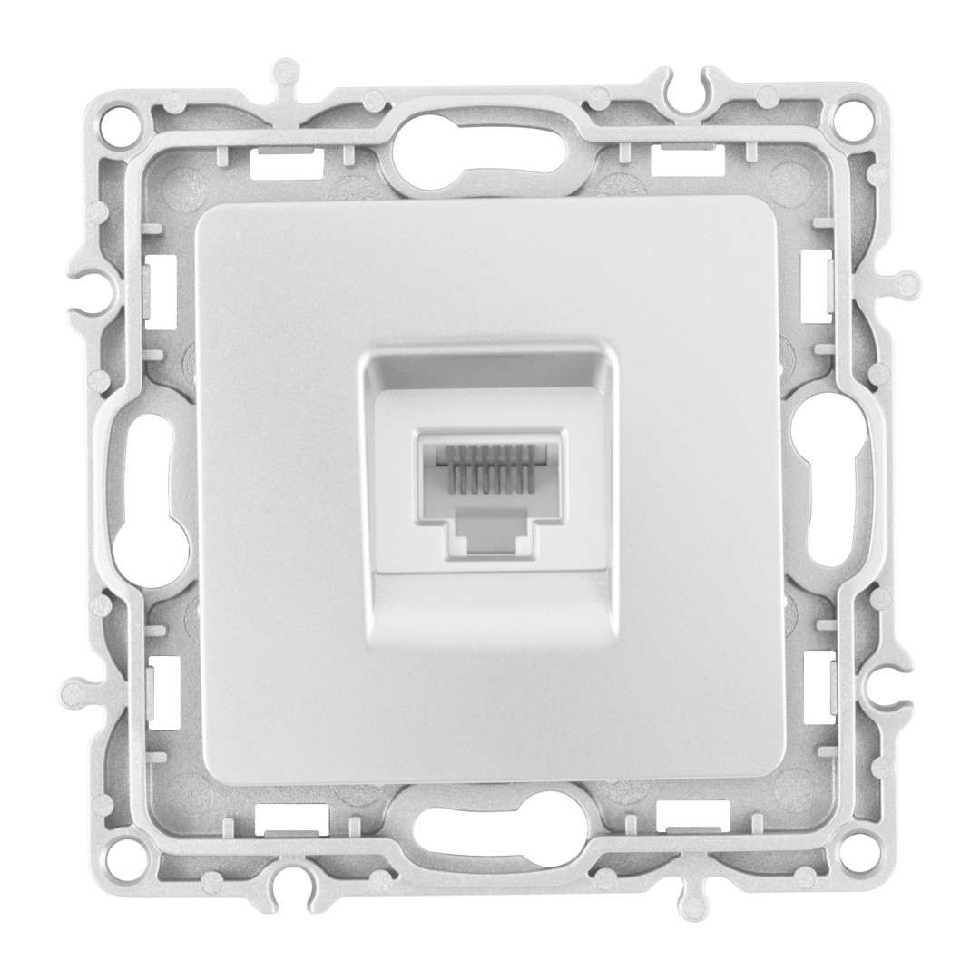 розетка rj45 arte milano 217.45-1.silver