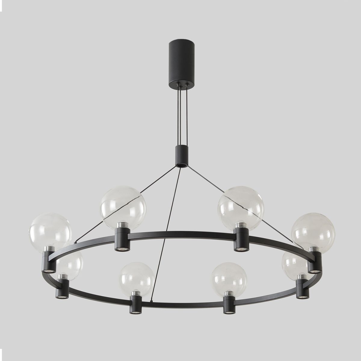 подвесная люстра crystal lux duet sp56w led black