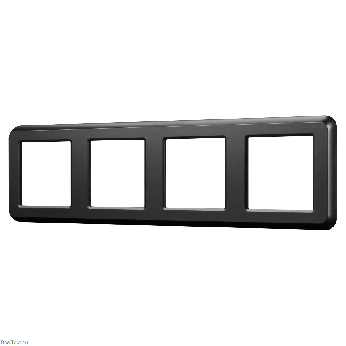 рамка четырехместная arlight frm-versa-pl-4-bk 045188