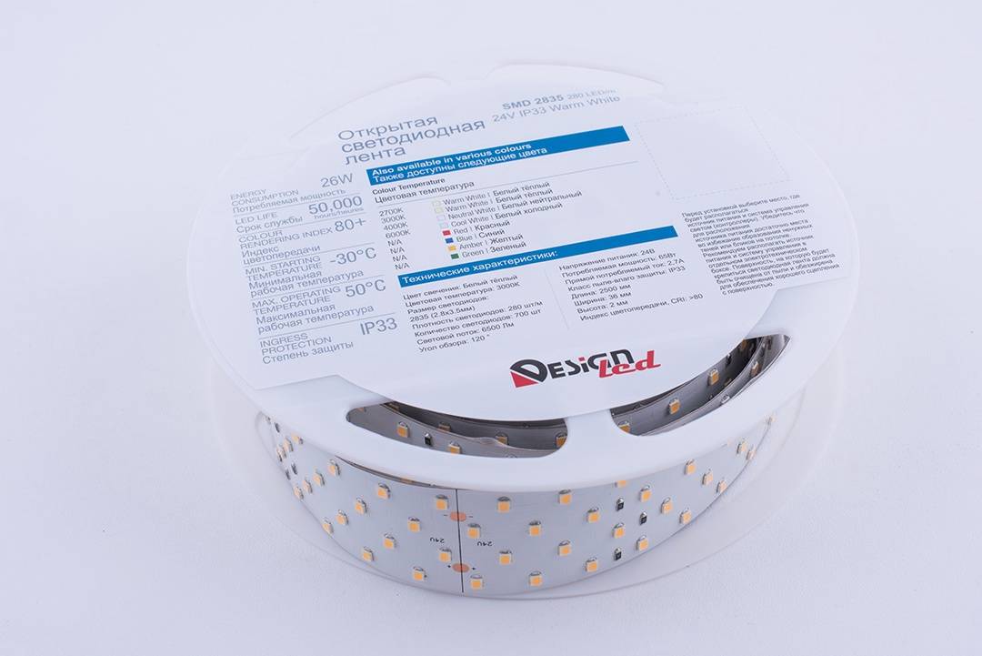 светодиодная лента designled dsg2280-24-ww-33 000533