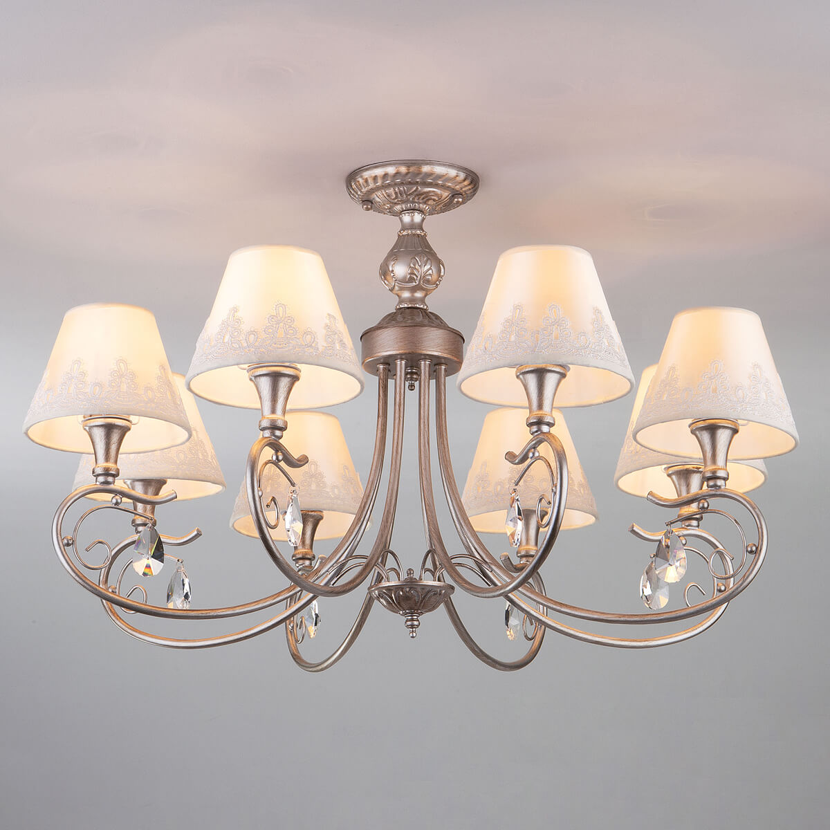 потолочная люстра eurosvet incanto 60069/8 серебро