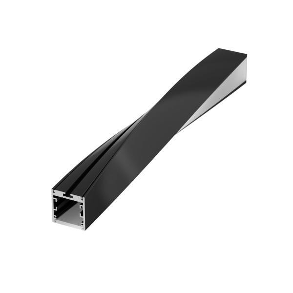 алюминиевый профиль arlight sl-arc-3535-twist90l-400 black 032679