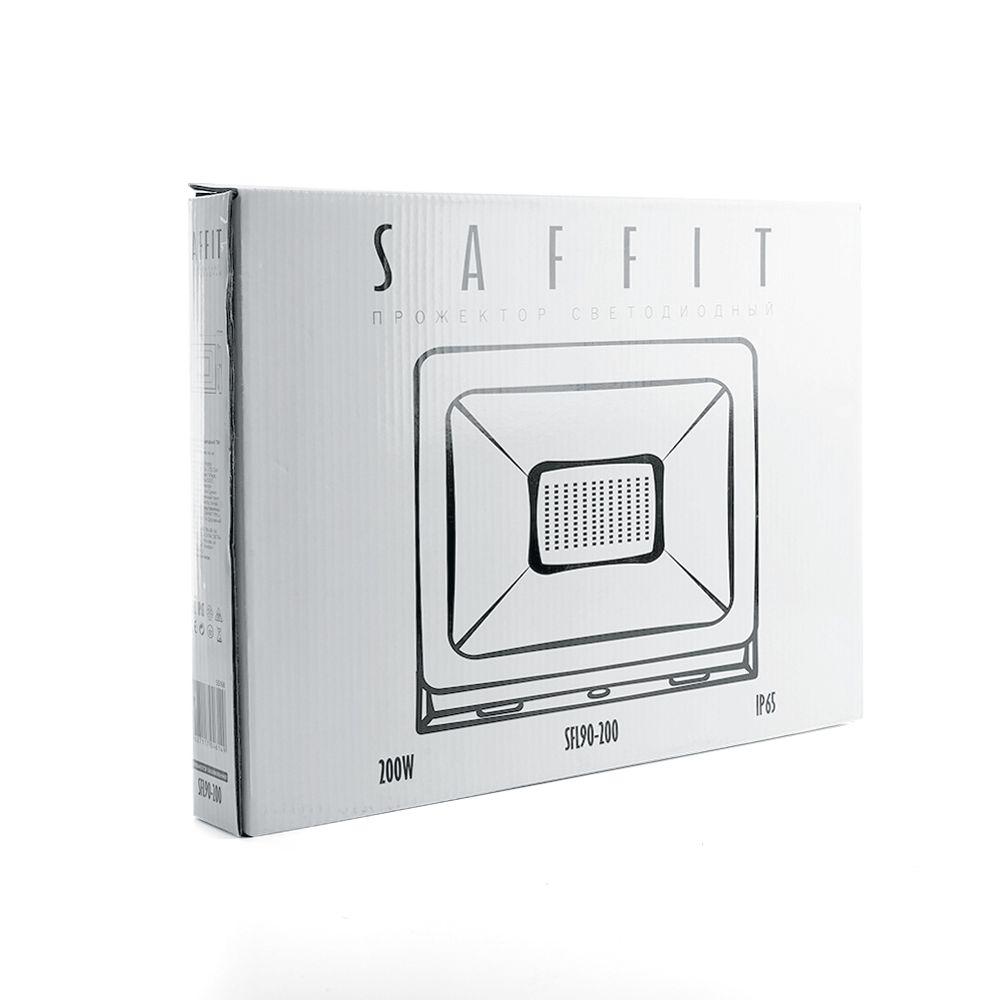 светодиодный прожектор saffit sfl90-200 200w 6400k 55168