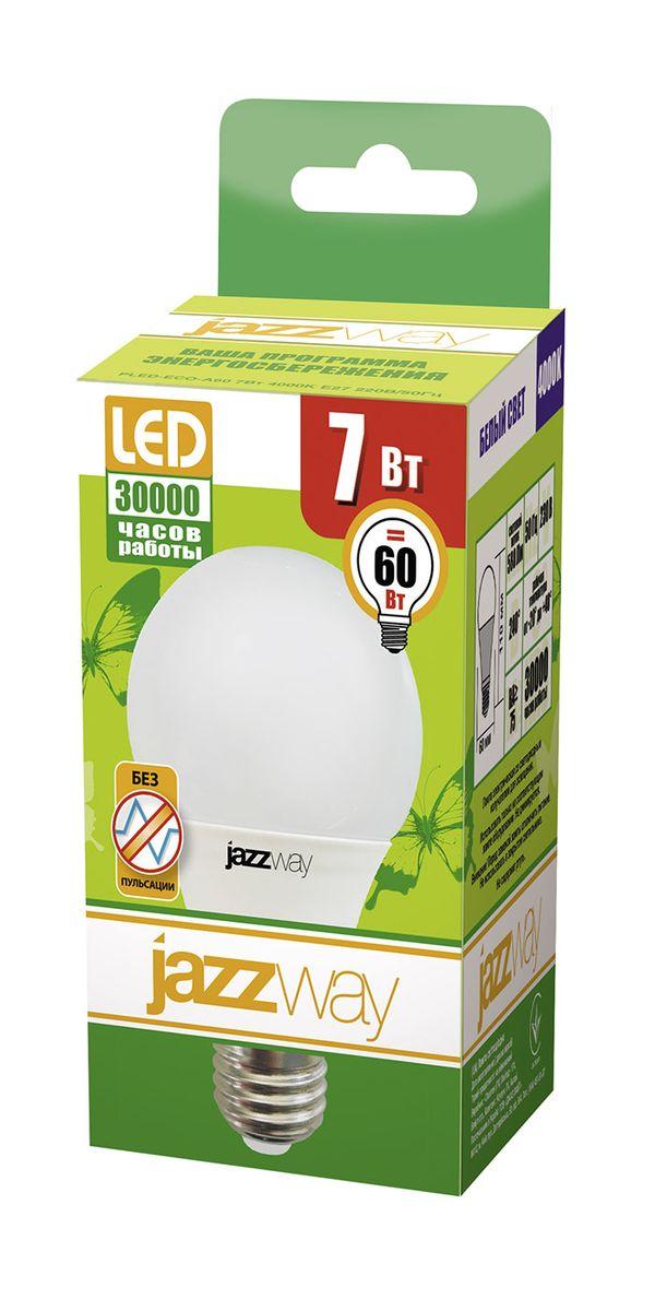 лампа светодиодная jazzway e27 7w 4000k матовая 1033185