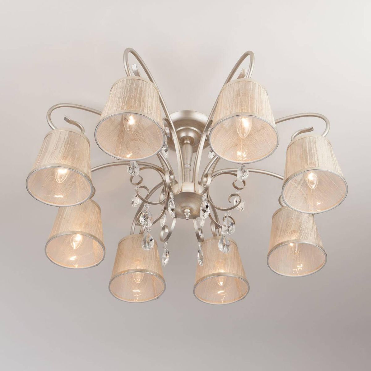 потолочная люстра eurosvet liona 60065/8 серебро