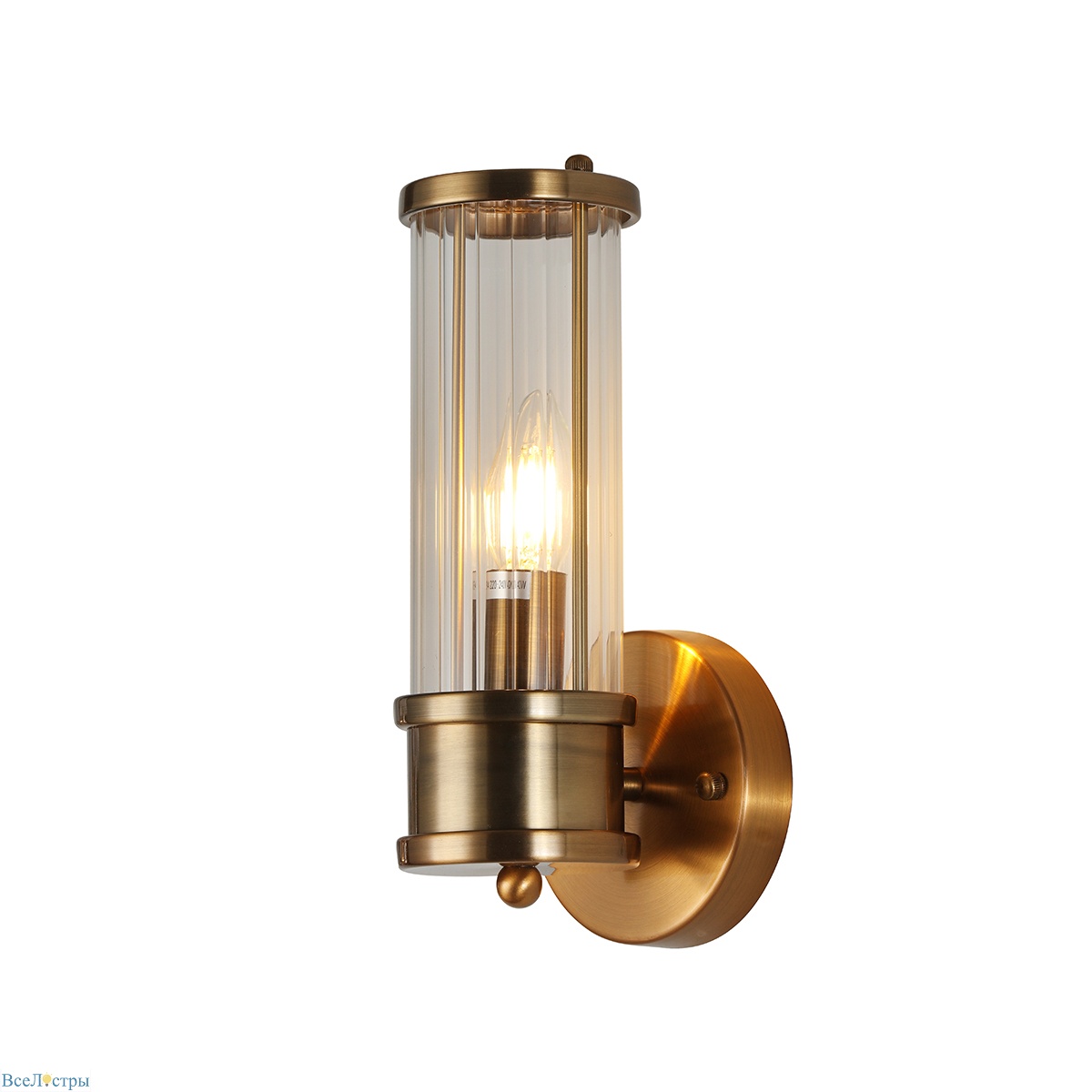 настенный светильник claridges 1b brass delight collection