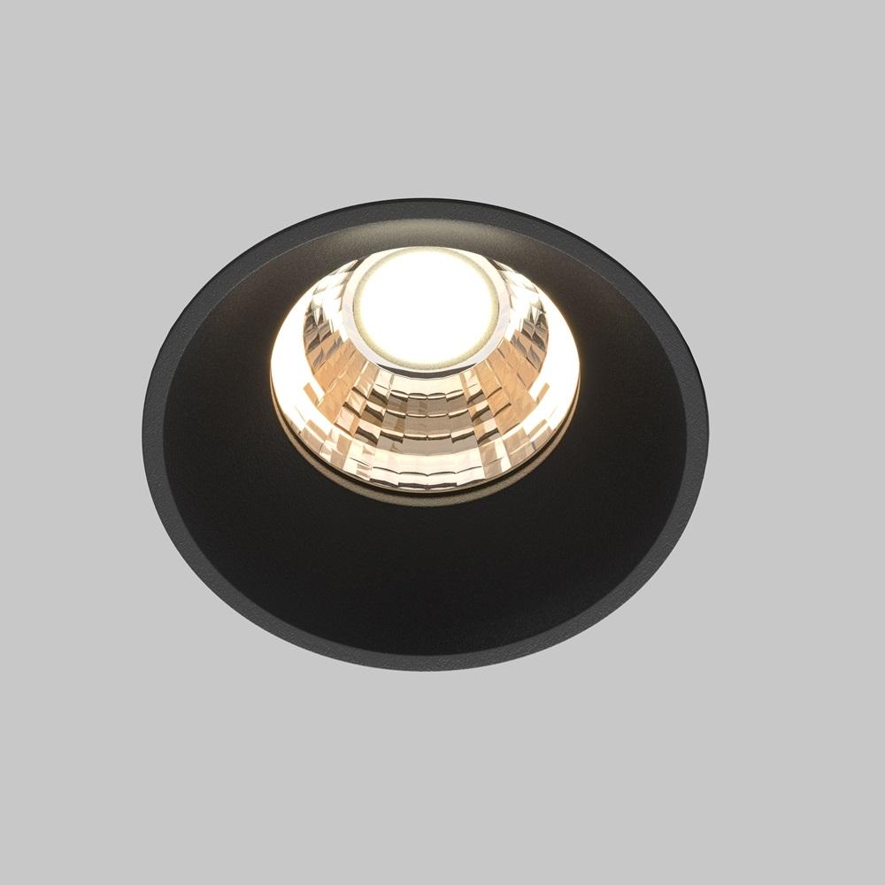 встраиваемый светодиодный светильник maytoni round dl058-7w3k-trs-b