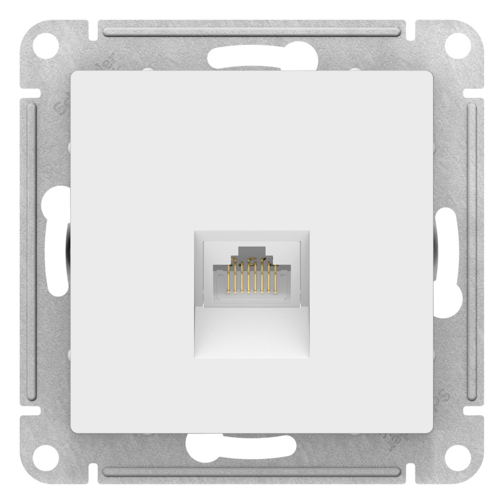 розетка компьютерная rj45, кат. 6a, systeme electric atlasdesign лотос atn001386