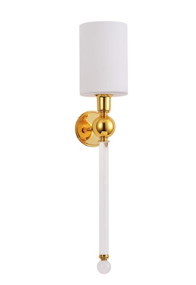 бра crystal lux mirabella ap1 gold/white