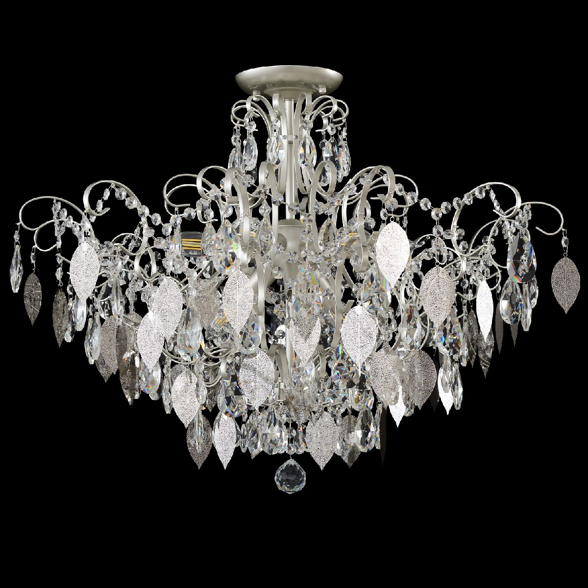 потолочная люстра crystal lux esmiralda pl9 silver