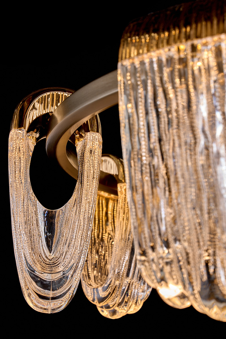 подвесная люстра cascade le7717/8 gold