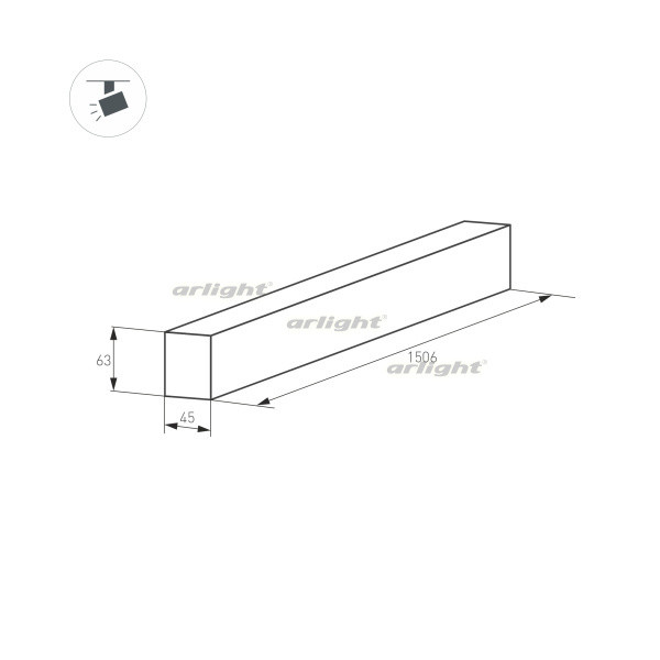 шинопровод arlight mag-track-4563 026906(1)