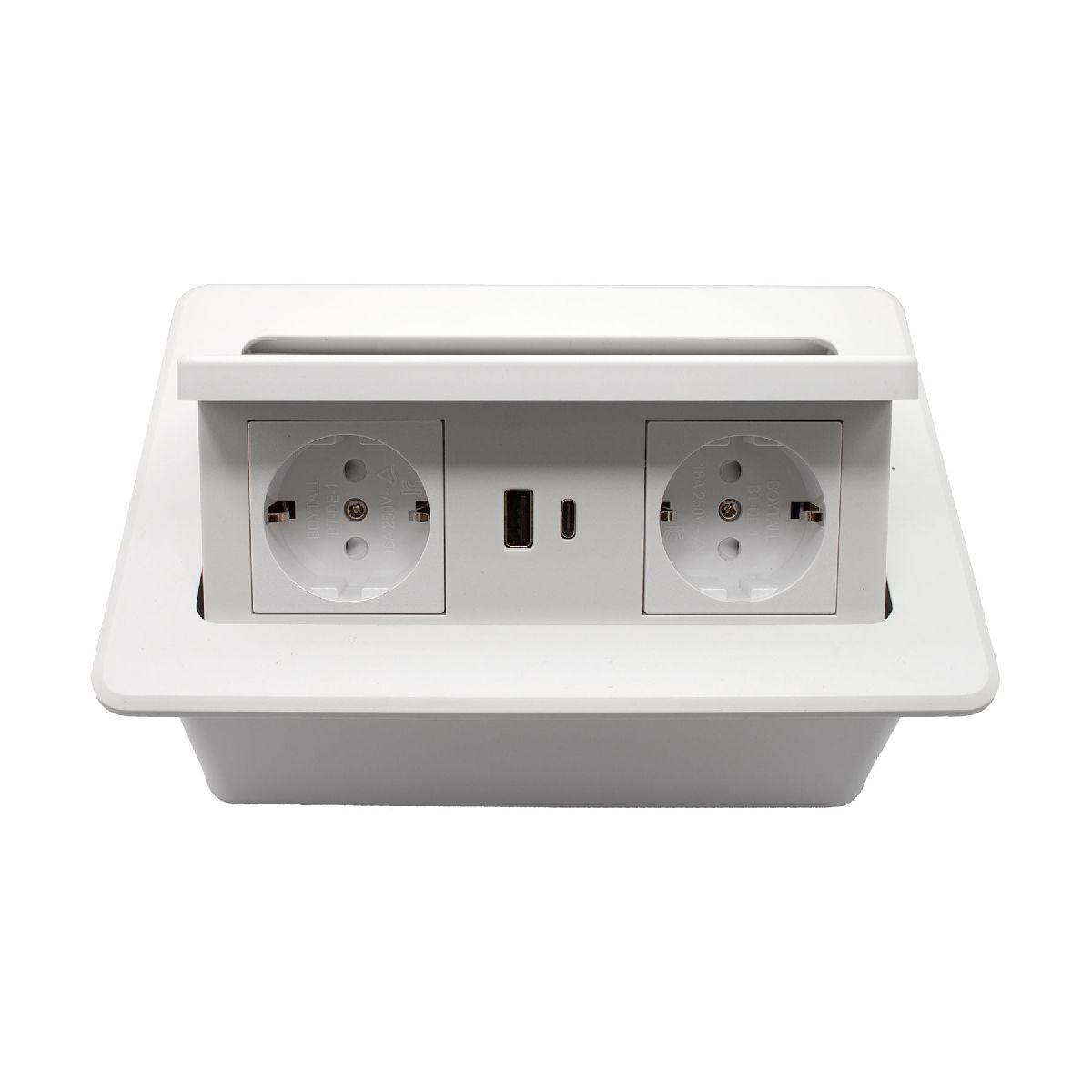блок розеток lk-dms-742 (2 секции полуавтоматический 2 usb беспроводная зарядка) mebax 00-00002869