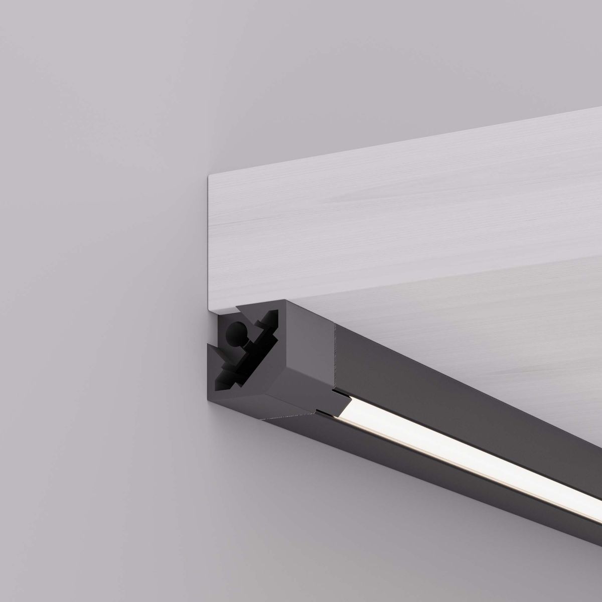 профиль с экраном arlight sl-kant-h10-square-2000 iron grey (алюминий+пластик) 055325