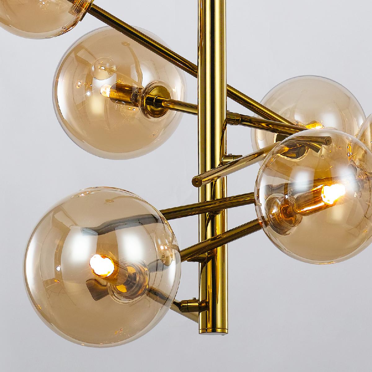 люстра на штанге delight collection globe mobile mx19009070-6b gold