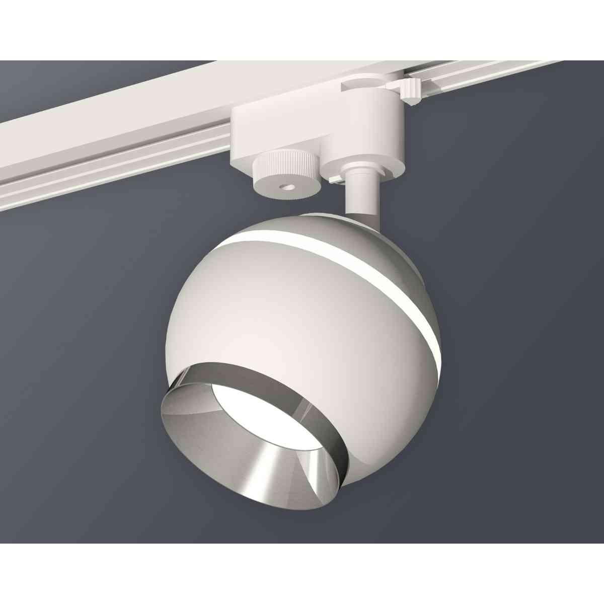 комплект трекового светильника ambrella light track system xt1101021 swh/psl белый песок/серебро полированное (a2520, c1101, n7032)
