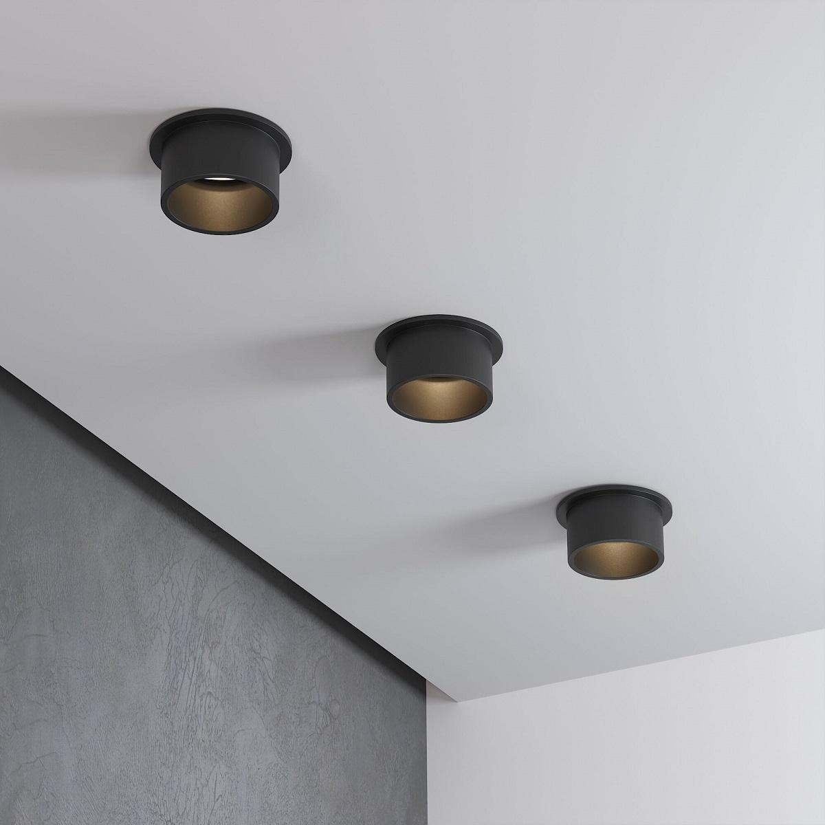 встраиваемый светильник elektrostandard moll 25004/01 gu10 черный a064244