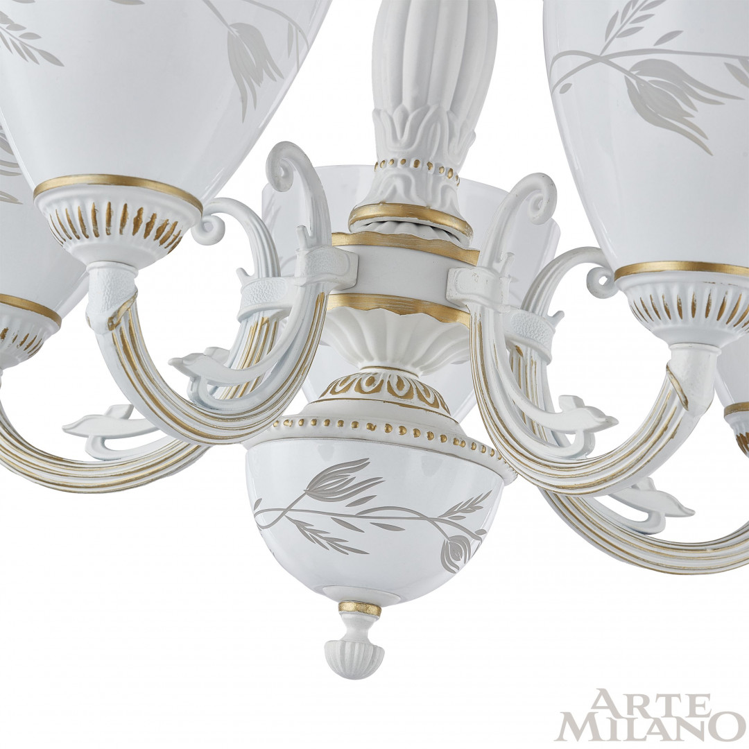 подвесная люстра arte milano 343659/5 wt+g