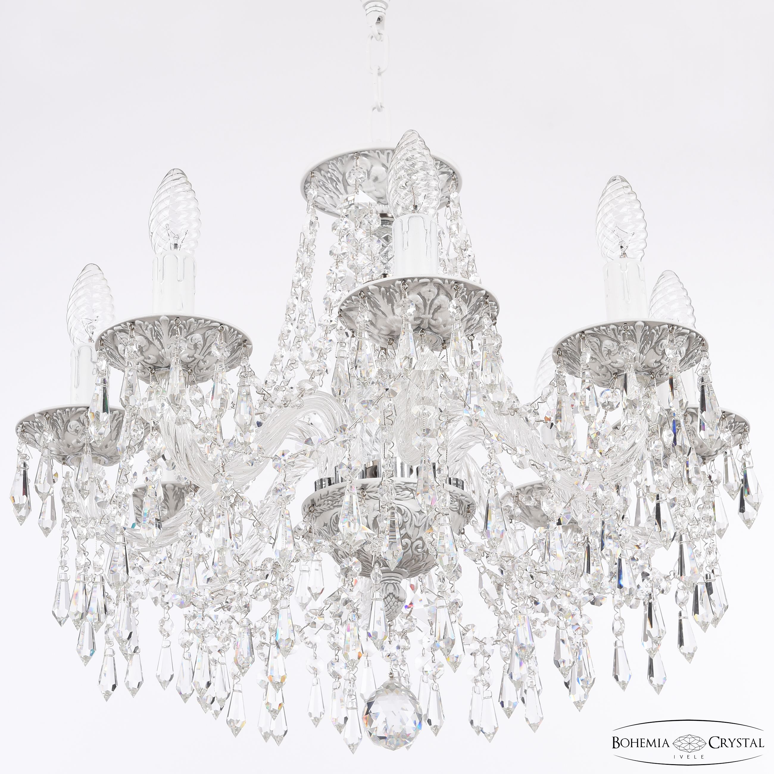 подвесная люстра bohemia ivele crystal al16303/8/160 wmn