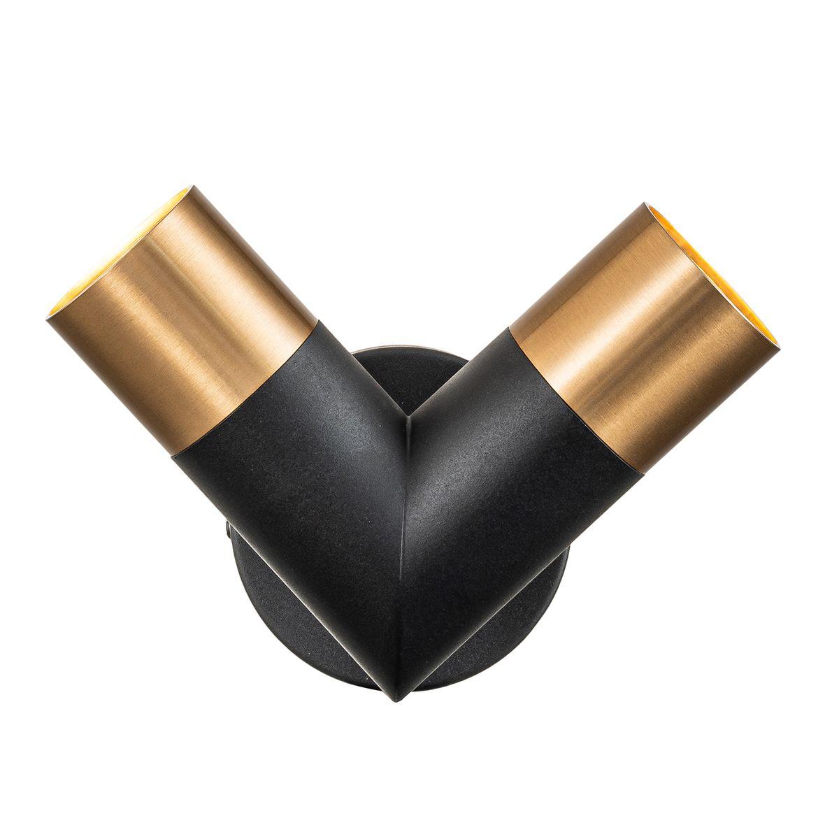 бра indigo doppio 11036/2w black v000454