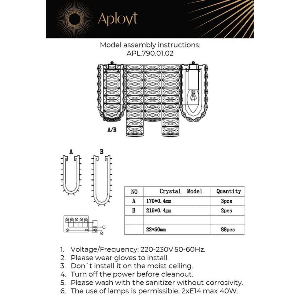 настенный светильник aployt konstanciya apl.790.01.02