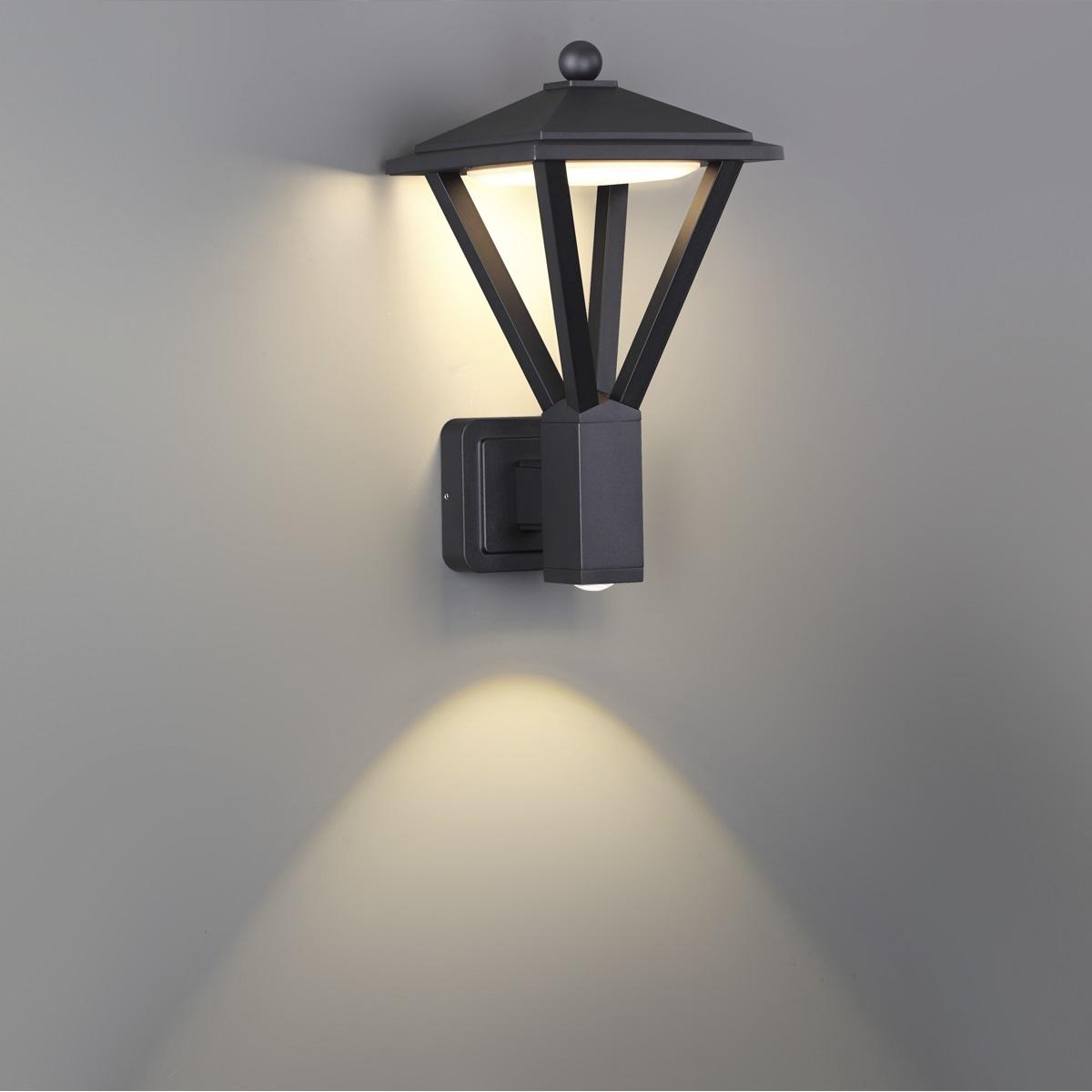 уличный настенный светодиодный светильник odeon light nature bearitz 6655/15wl