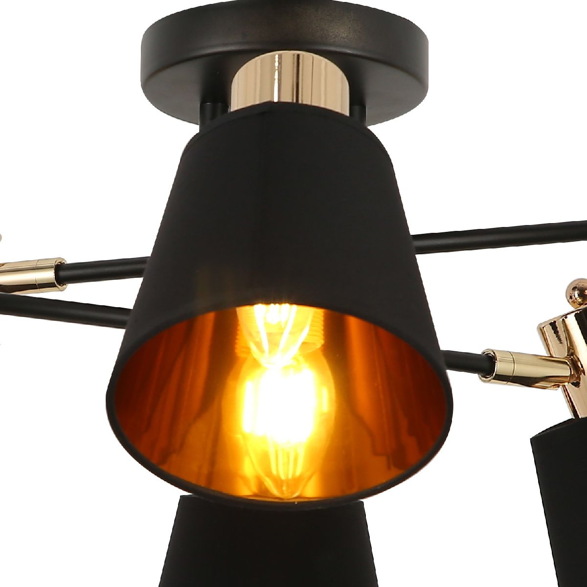 потолочная люстра illumico il6116-6cou-79 bk gd abelie