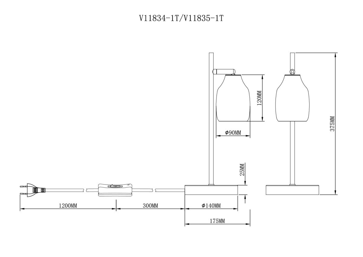 настольная лампа moderli adalina v11835-1t