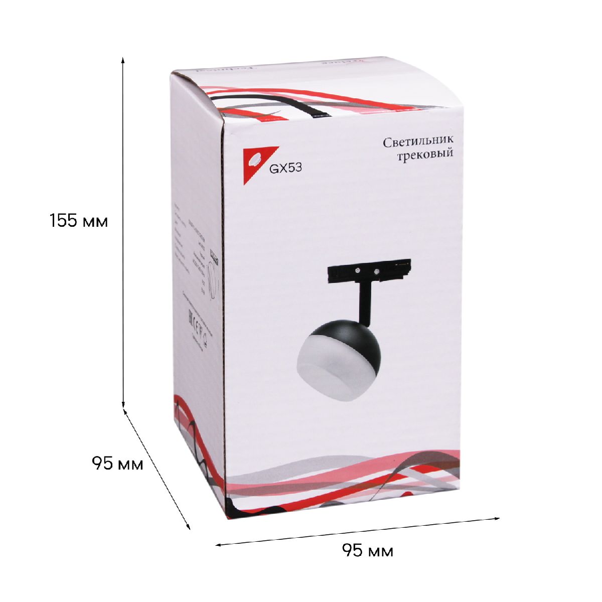 трековый однофазный светильник reluce 53008-9.3-001ct gx53 bk